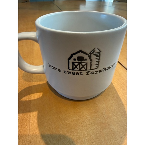 Belle Maison Other - Belle Maison‎ Home Sweet Farmhouse Coffee Mug White Ceramic Barn Silo Rustic Cup